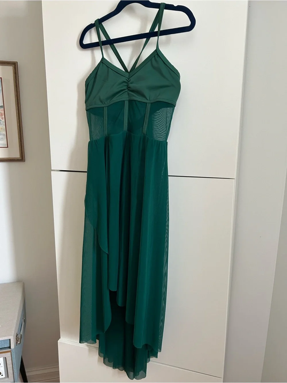 Weissman Deep Green High-Low Contemporary Lyrical Dance Dress - LC